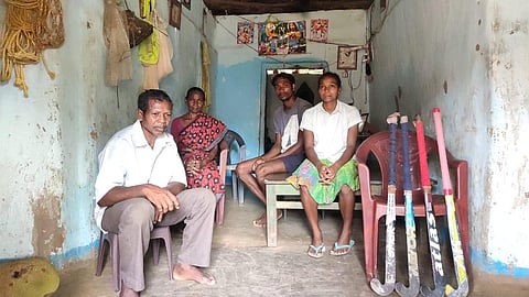The family members of Olympian Salima Tete in Badkichapar village in Simdega, Jharkhand.