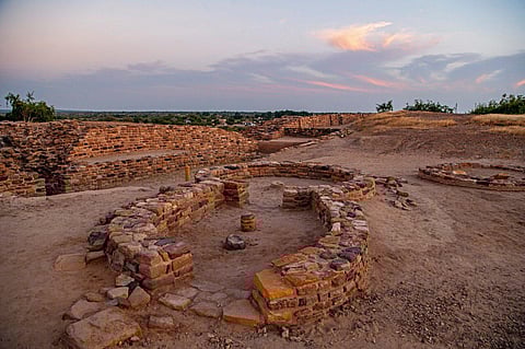 Harappan-era city Dholavira (Photo | Vijay Rupani, Twitter)