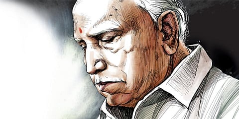 BJP leader and Former Karnataka CM BS Yediyurappa (Photo | Express Illustrations/Souwyadip Sinha))