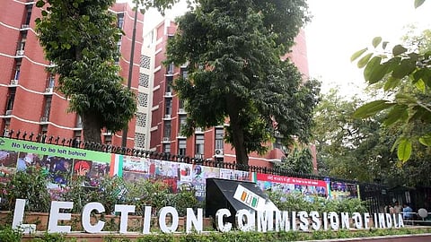 A view of the Election Commission of India headquarters in New Delhi.