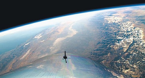 According to space.com, Unity will be hauled up to an altitude of 50,000 ft by VMS Eve, the carrier aircraft. (Representational Photo)