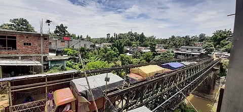 Trucks entering Mizoram from Tripura. (Photo | EPS)