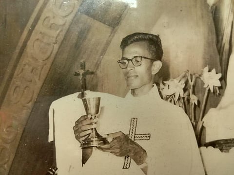 Father Stan Swamy left Tiruchy to Dindigul to study in a priesthood college. From there, he moved to Manila in the Philippines where he completed his priesthood in 1970