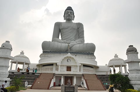 Dhyana Buddha statue at Amaravati in Guntur. Representational Image (File Photo | EPS)