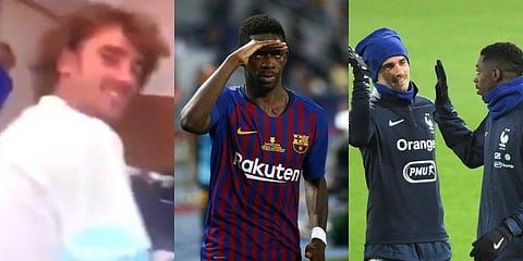 Barcelona's French duo Ousmane Dembele and Antoine Griezmann are at the centre of a racism controversy. (File Photos)