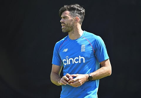 England's James Anderson prepares to bowl during a nets session at Edgbaston, Birmingham. (Photo | AP)