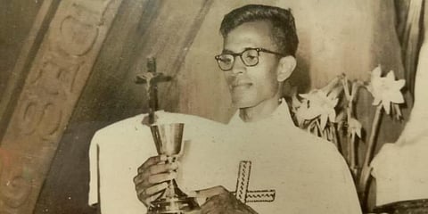 Father Stan Swamy left Tiruchy to Dindigul to study in a priesthood college. (File Photo)