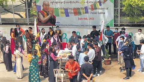Tibetan Youth Hostel inmates celebrate the 86th birthday of The Dalai Lama in Bengaluru | express