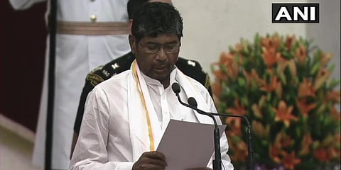LJP MP Pashupati Kumar Paras takes oath as an Union Minister (Photo| ANI)