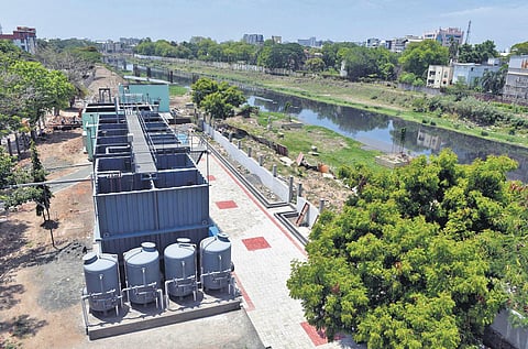 STP constructed by metro water on Spurtank Road as part of a comprehensive project to prevent sewage outflow into the river | R Satish Babu