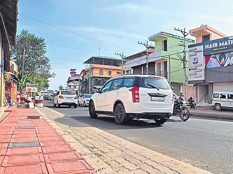 The NH stretch in Attingal town being widened