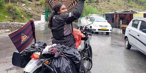 Mountain biker Kanchan Ugursandi (Photo | Kanchan Ugursandi Twitter)