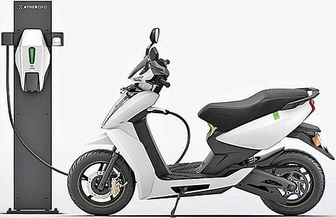 A visual of an Ather electric bike used for representational purposes only.
