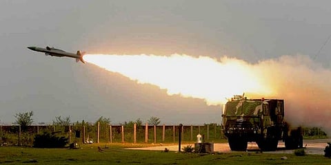 Test firing of the Akash Missile. (File photo | EPS)