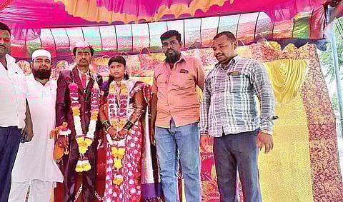 The wedding ceremony of Pooja Vadigeri and Shankar K