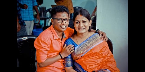 Transgender couple Hrithik M and Thripthi Shetty