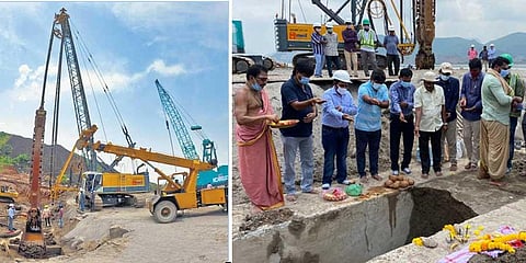 Lower cofferdam diaphragm wall works begin