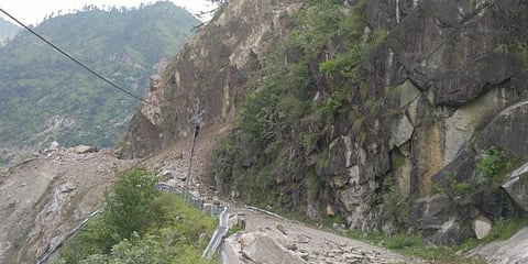 Over 40 people are feared buried under the debris of a major landslide. (Photo | ITBP Official Twitter)