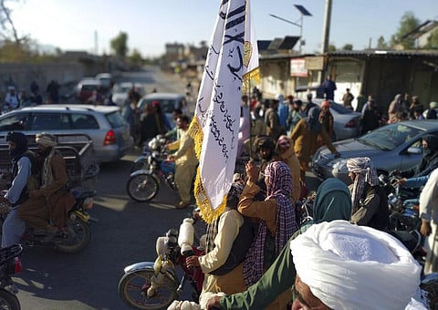 Taliban fighters are seen inside the city of Farah, capital of Farah province southwest of Kabul, Afghanistan, Tuesday, Aug. 10, 2021. (Photo | AP)