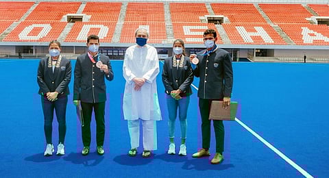 The players said that with continued support from Odisha and the Chief Minister, there will be more success for Indian hockey in future including the World Cup scheduled in 2023. (Photo | Express)