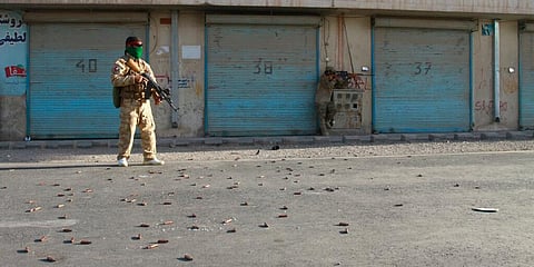 Afghan security personnel take up a position during fighting between Taliban and Afghan security forces in Herat province, west of Kabul, Afghanistan on August3, 2021. (File Photo | AP)