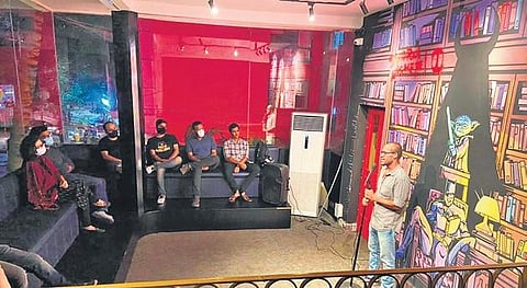 A performance at Comic Social