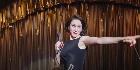 Rachel Brosnahan plays the titular role of stand-up comic Midge on the acclaimed Amazon Prime Video show, The Marvelous Mrs. Maisel. (YouTube screengrab)