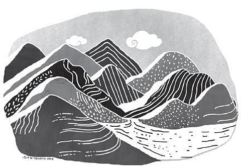 Artworks ‘Naga Hills’ by Sirawon Tulisen Khathing from Shillong