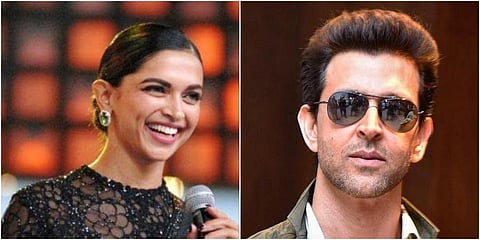 Deepika Padukone (Left) and Hrithik Roshan (Right)