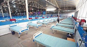 The 800-bed ICU facility launched at the Sant Nirankari Ground Covid care centre