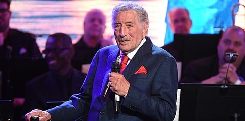 In this file photo, Tony Bennett performs at the Statue of Liberty Museum opening celebration on May 15, 2019, in New York. (File photo | AP)