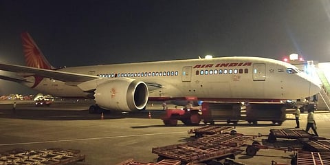 The Air India flight with 221 passengers arrived at Kochi International Airport on Wednesday morning. (Photo | Express)