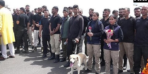 ITBP canines serving in Afghanistan return to India. (Photo| ANI)
