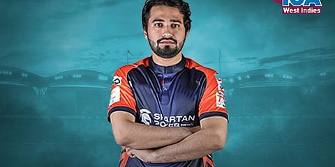 Guyana Amazon Warriors left-arm wrist-spinner Waqar Salamkheil (Photo | Waqar Salamkheil Twitter)