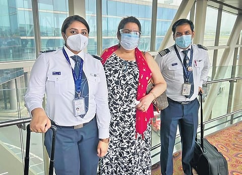 First Officer Deepti & Capt Jamshed