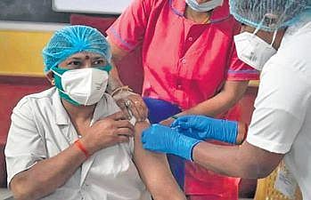 So far, 35.62% of health workers in Karnataka have been vaccinated