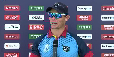 Namibia skipper Gerhard Erasmus (Photo | YouTube Screengrab)