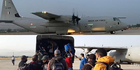 People being vacuated from Kabul by an IAF aircraft. (File Photo @MEAIndia)
