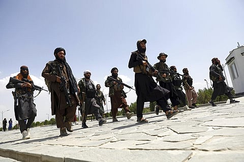 In this Aug. 19, 2021, file photo, Taliban fighters patrol in Kabul, Afghanistan. (Photo | AP)