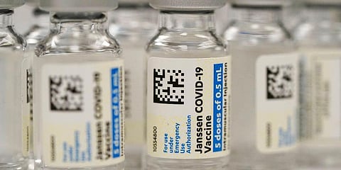 Vials of Johnson & Johnson COVID-19 vaccine at a pharmacy in Denver. (File photo | AP)