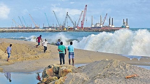 Vizhinjam port project site at Vizhinjam in Thiruvananthapuram | B P Deepu