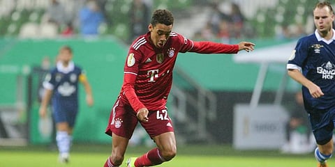 Bayern Munich’s Jamal Musiala in action (Photo @JamalMusiala)