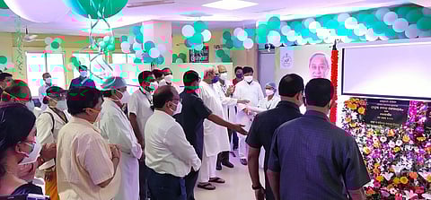 Chief Minister Naveen Patnaik inaugurating the ECMO unit at SCB MCH, Cuttack on Friday (Photo | Special arrangement)