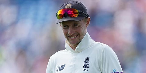 England captain Joe Root smiles during the presentation ceremony after their win on the fourth day of third Test match between England and India, at Headingley cricket ground in Leeds. (Photo | AP)