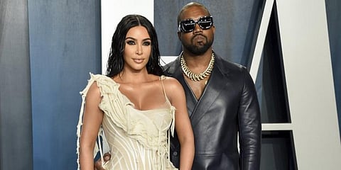 Reality TV star Kim Kardashian and estranged rapper husband Kanye West (Photo | AP)