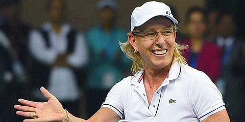 Tennis legend Martina Navratilova (Photo | PTI)