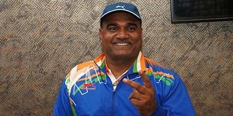 Discus thrower Vinod Kumar clinched a bronze medal in the men's F52 event. (Photo | Twitter)