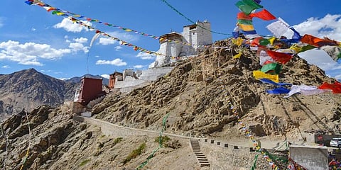 A view of the Namgyal Palace sans tourists owing to COVID-19 pandemic in Leh. (Photo | PTI)