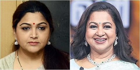 Khushbu (L) and Radhika Sarathkumar (File photo| EPS)
