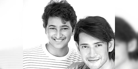 Superstar Mahesh Babu with son Gautam (Photo| Twitter)